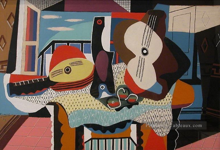 Mandoline et guitare 1924 cubisme Pablo Picasso Peintures à l'huile
